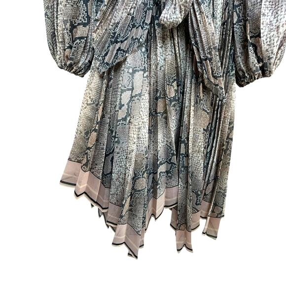 Zimmermann Snake Print Cutout Dress SZ 0/ US 4/ AU UK 8 Corsage Python Coquette - Picture 10 of 14